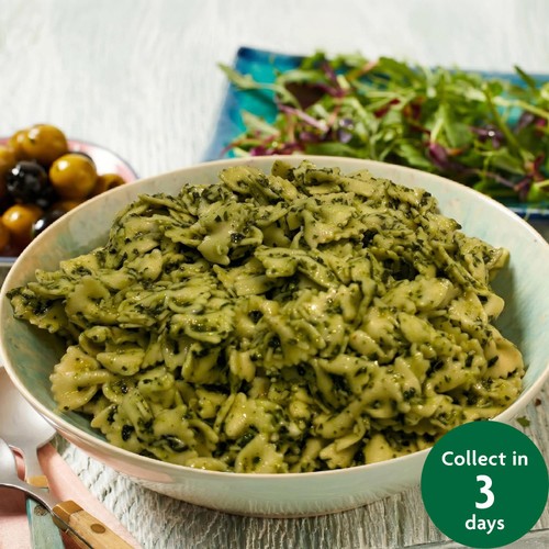 Morrisons Pasta Bows In A Green Pesto Dressing 750g FTO