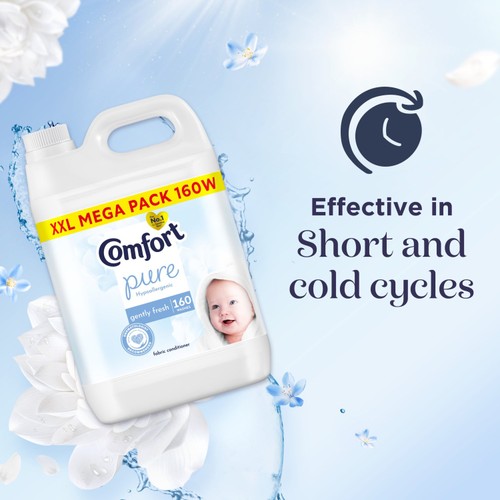 Comfort Sensitive Skin Pure Fabric Conditioner 160 Washes thumbnail 4