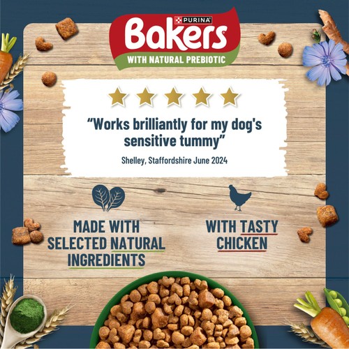 Bakers Small Dog Sensitive Tummy Chicken Dry Dog Food   2.7kg thumbnail 5