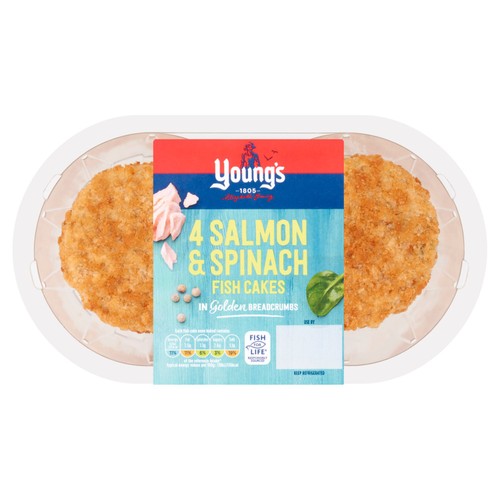 Young's 4 Breaded Salmon & Spinach Fishcakes 540g thumbnail 2
