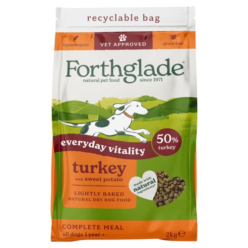 Forthglade Lightly Baked Natural Dry Dog Food Turkey with Sweet Potato