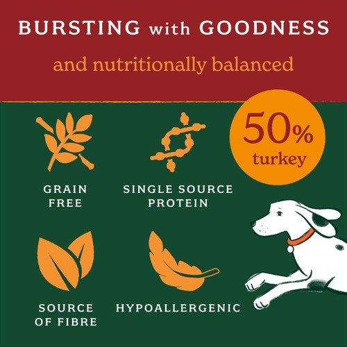 Forthglade Natural Dry Dog Lightly Baked Turkey With Sweet Potato thumbnail 2