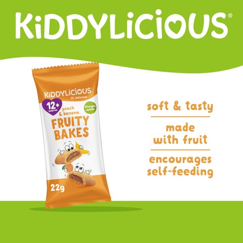 Kiddylicious Peach & Banana Fruity Bakes Baby Snacks  thumbnail 4