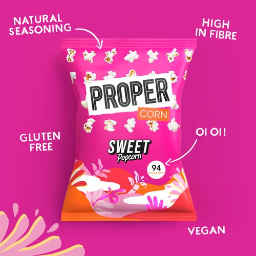 Proper Corn Sweet Popcorn 90g thumbnail 2