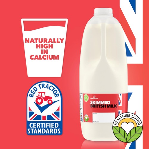 Morrisons British Skimmed Milk 4 Pint thumbnail 5
