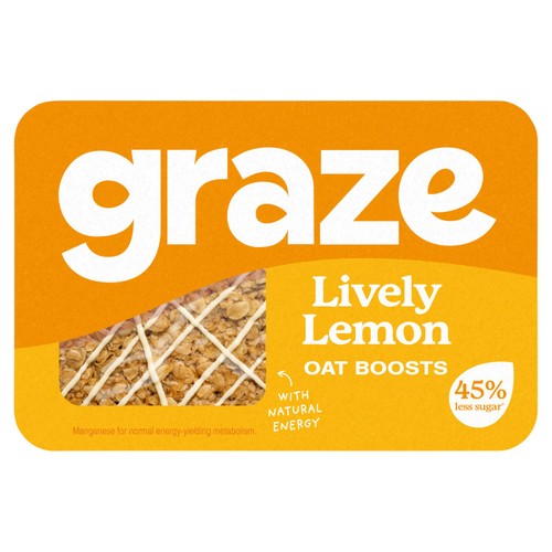Graze Snack Box Oat Boosts Lemon Drizzle Flapjack 50g thumbnail 2