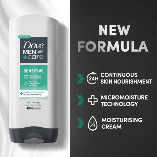 Dove Men Body Wash Sensitive Shield 400ml thumbnail 2