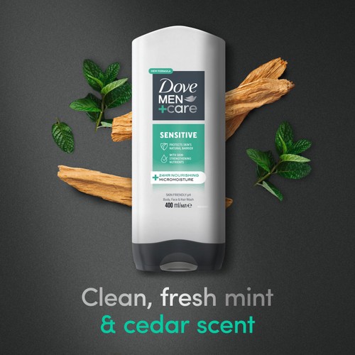Dove Men Body Wash Sensitive Shield 400ml thumbnail 8