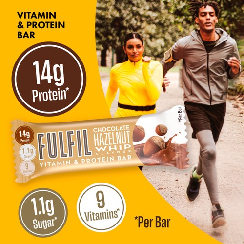 FULFIL Chocolate Hazelnut Whip Flavour Vitamin & Protein Bar 40g thumbnail 2