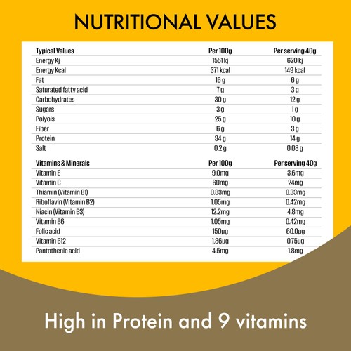 FULFIL Chocolate Hazelnut Whip Flavour Vitamin & Protein Bar 40g thumbnail 3
