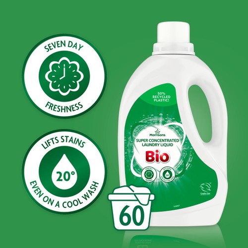 Morrisons Bio Super Concentrated Liquid 60 Washes thumbnail 2