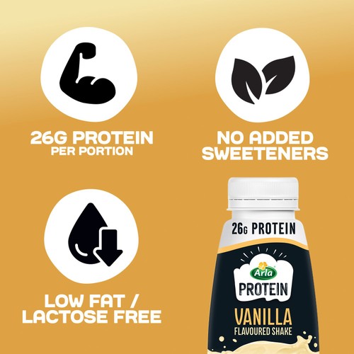 Arla Protein Vanilla Flavoured Milk Shake 482ml thumbnail 3