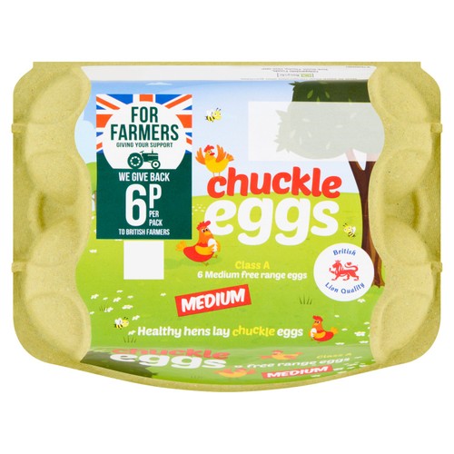 Chuckle Medium Free Range Eggs For Farmers