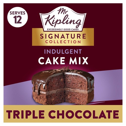 Mr Kipling Indulgent Cake Mix Triple Chocolate 416g