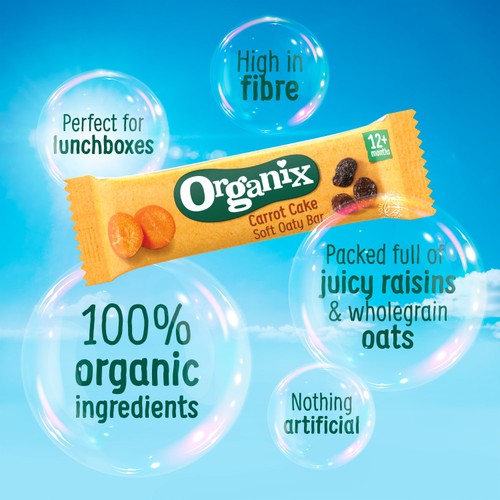 Organix Carrot Cake Oaty Bars Organic Toddler Snacks Multipack 6x23g thumbnail 6