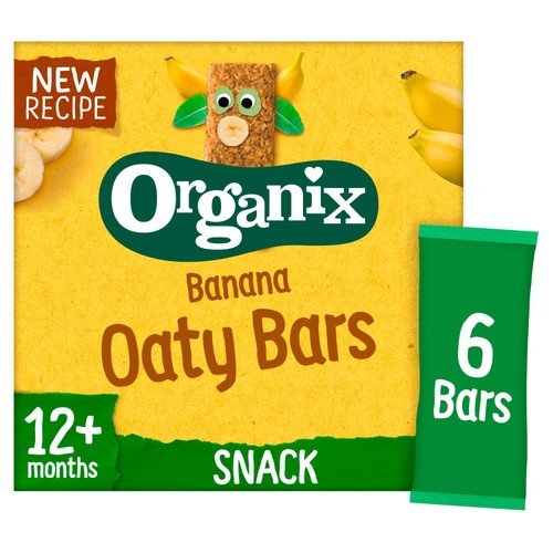 Organix Banana Soft Oaty Bars Toddler Snacks Multipack 12 months+