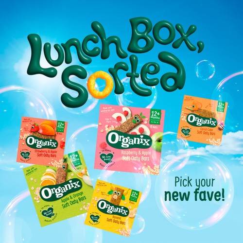 Organix Apple & Orange Oaty Bars Organic Toddler Snacks Multipack 6x23g thumbnail 3