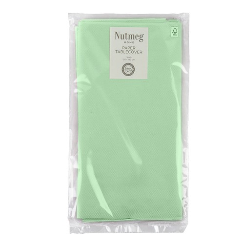 Nutmeg Home Green Table Cover 120 x 180cm