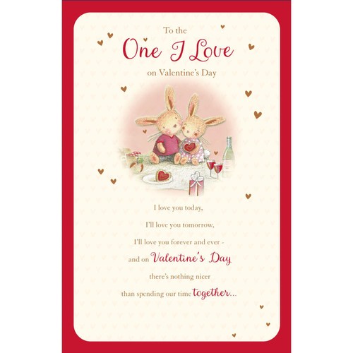 One I Love Cotton Tails Valentine's Day Card