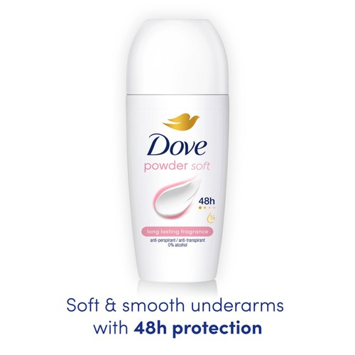 Dove Women Antiperspirant Deodorant Roll on Powder 50ml thumbnail 2