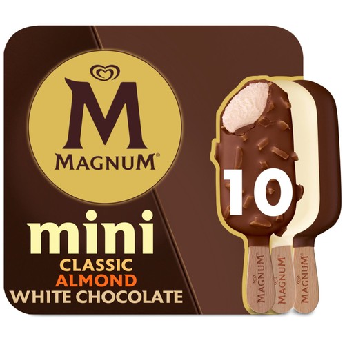 Magnum Mini Classic, Almond & White Chocolate Ice Cream Sticks 10x55ml
