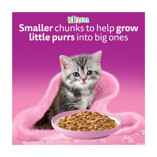 Whiskas 2-12 Months Wet Cat Food Pouches Poultry Feasts In Jelly 40 x 85g thumbnail 3