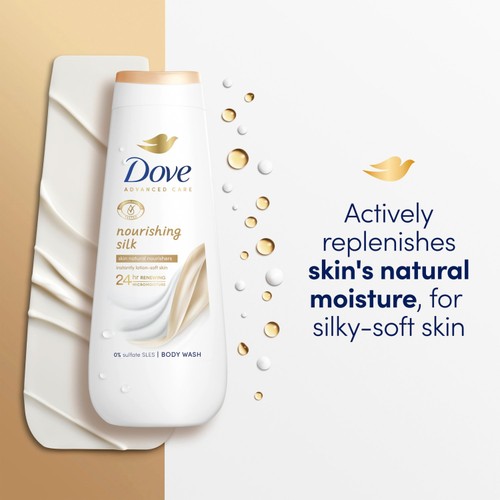 Dove Nourishing Silk Advanced Care Body Wash Shower Gel  400ml thumbnail 3