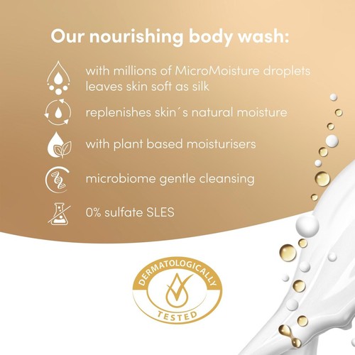 Dove Nourishing Silk Advanced Care Body Wash Shower Gel  400ml thumbnail 4