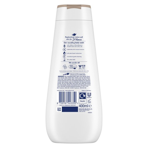 Dove Nourishing Silk Advanced Care Body Wash Shower Gel  400ml thumbnail 8