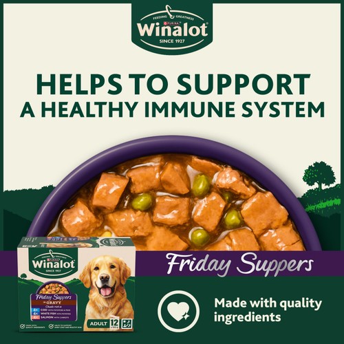 Winalot Friday Suppers Mixed Variety Fish In Gravy Wet Dog Food thumbnail 2