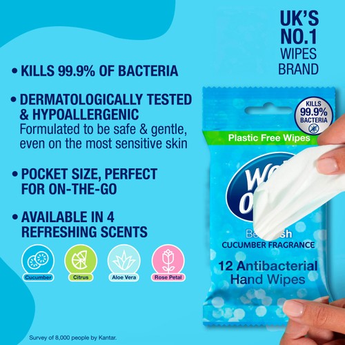 Wet Ones Be Fresh 12 Antibacterial Hand & Body Wipes thumbnail 2