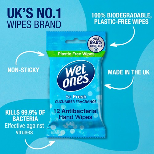 Wet Ones Be Fresh 12 Antibacterial Hand & Body Wipes thumbnail 4