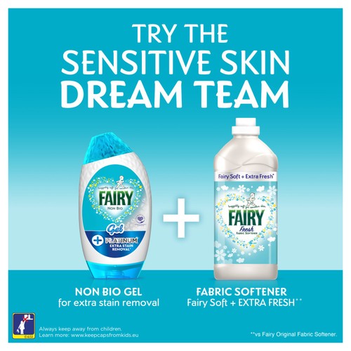 Fairy Platinum Non Bio Washing Gel 27 Washes thumbnail 2