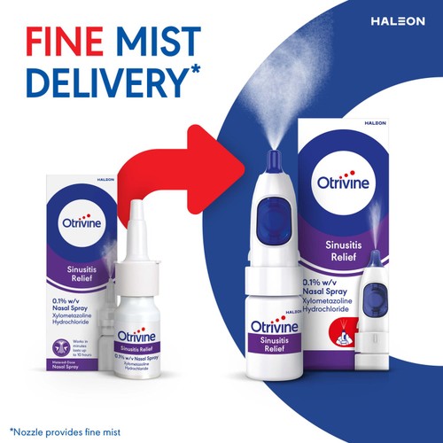 Otrivine Sinusitis Relief Decongestant Nasal Spray 0.1% thumbnail 6
