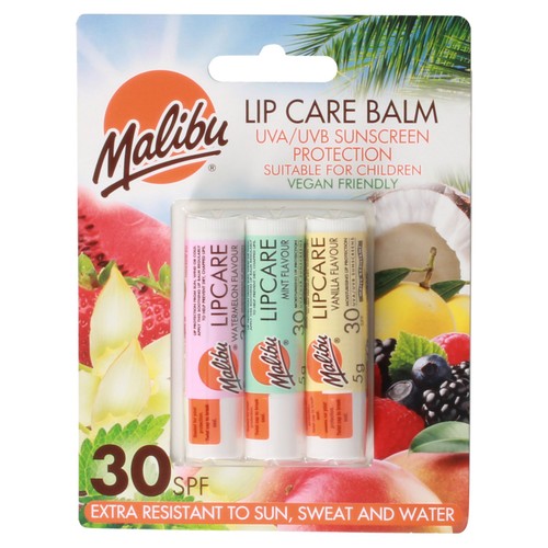Malibu Lip Balm SPF30 Assorted Flavours