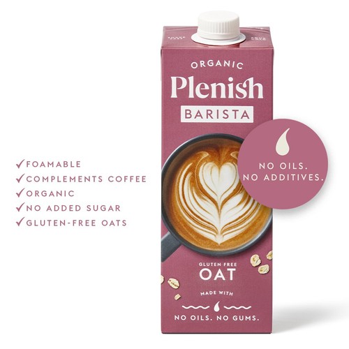 Plenish Organic Barista Oat Drink Chilled 1L thumbnail 2