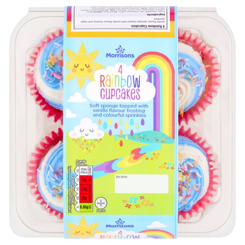 Morrisons Rainbow Cupcakes