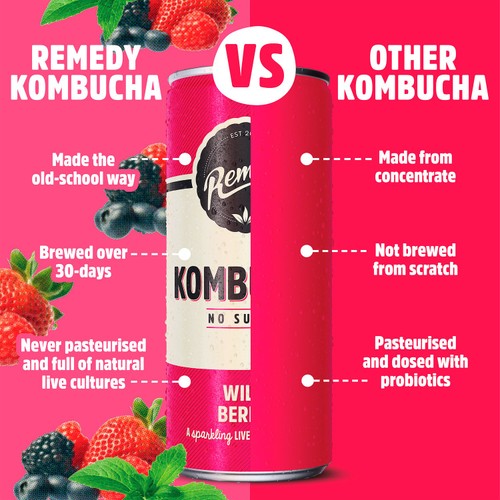 Remedy Kombucha Wild Berry  thumbnail 2