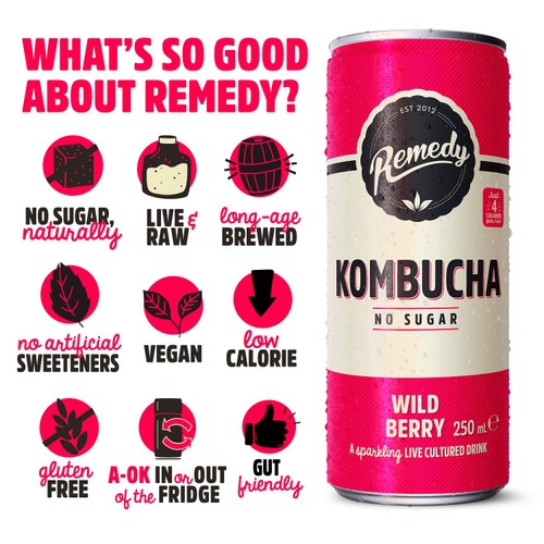 Remedy Kombucha Wild Berry  thumbnail 5