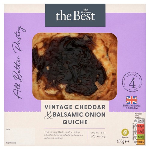 Morrisons The Best Balsamic Onion & West Country Cheddar Quiche