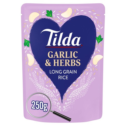 Tilda Microwave Garlic and Herbs Long Grain Rice