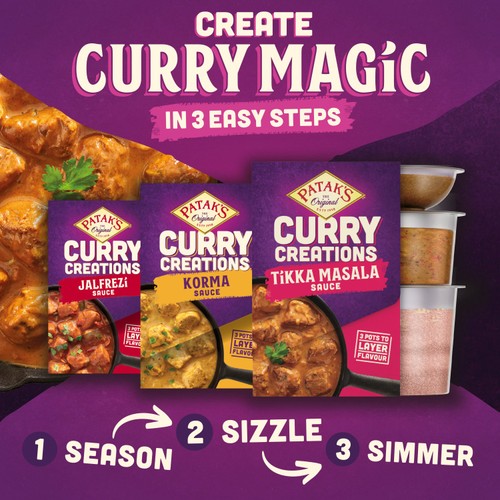 Patak's Korma Curry Creations Indian Curry Sauce Meal Kit 160g thumbnail 5