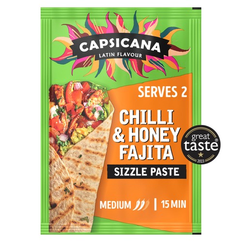 Capsicana Mexican Chilli & Honey Fajita Cooking Paste Serves 2 Medium/Mild