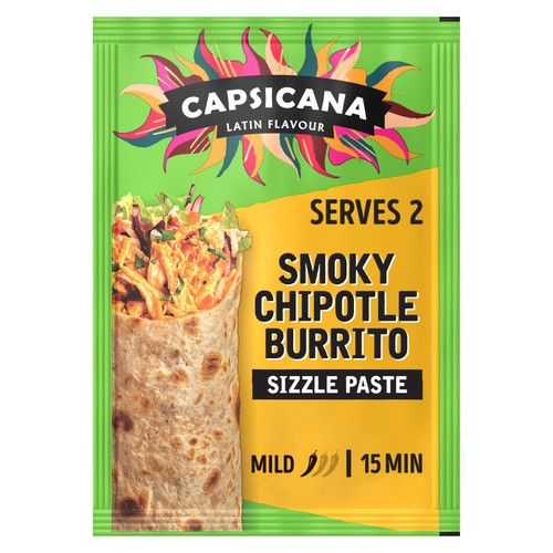 Capsicana Mexican Tomato Chipotle Burrito Cooking Paste Serves 2 Mild