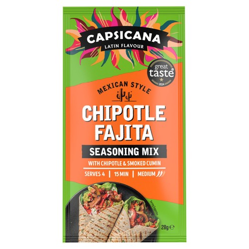 Capsicana Mexican Smoked Cumin & Chipotle Fajita Seasoning Mix Medium/Hot