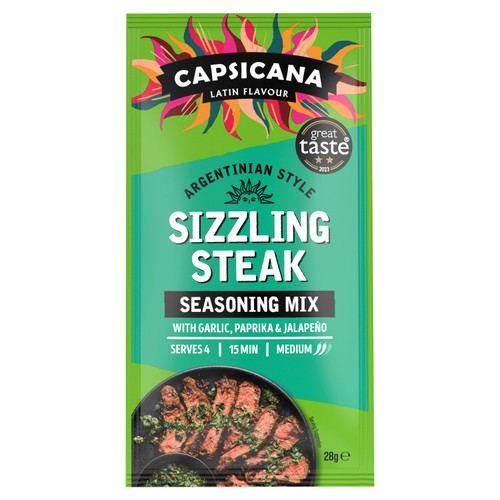 Capsicana Argentinian Garlic & Paprika Fajita Seasoning Mix Medium/Hot