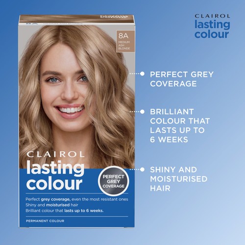 Clairol Lasting Colour Permanent Hair Dye 8a Medium Ash Blonde thumbnail 3