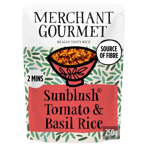 Merchant Gourmet Sunblush Tomato & Basil Wholegrain & White Microwave Rice