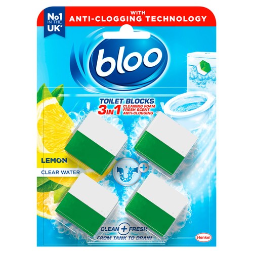 Bloo Toilet Blocks - Lemon 4 x 50g (200g)