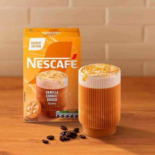 Nescafe Vanilla Cookie Dough Latte Coffee  7x133g Sachets thumbnail 2